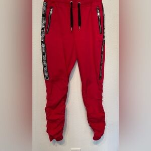 Switch Remarkable Red Mens Joggers Streetwear Skater Logo Zip Billionaire Club M